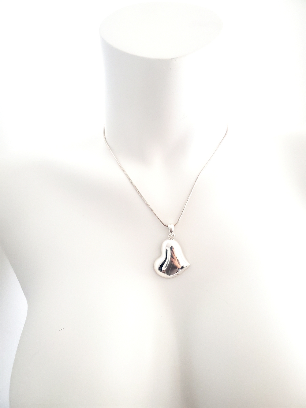 Silver Bell Pendant Necklace - Silver
